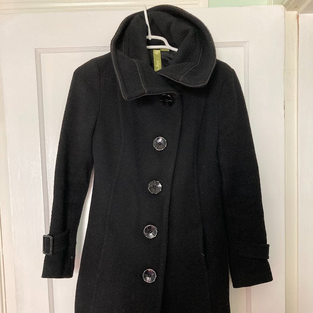 Soia & Kyo Black Form Fitted Peacoat